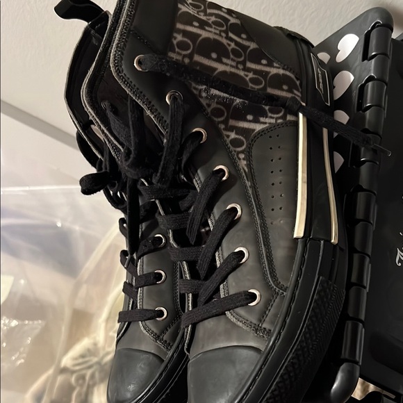 DIOR Men's High-Top Sneakers - Gray - Picture 1 of 5